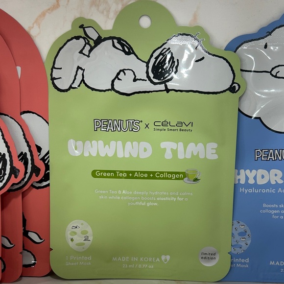 Peanuts X Cèlave Face Mask Set - You get 5! All brand new. Expire in 2028 - Picture 3 of 10